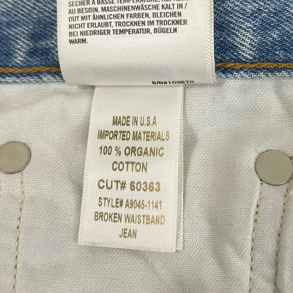 AGOLDE Blue Broken Waistband Jeans